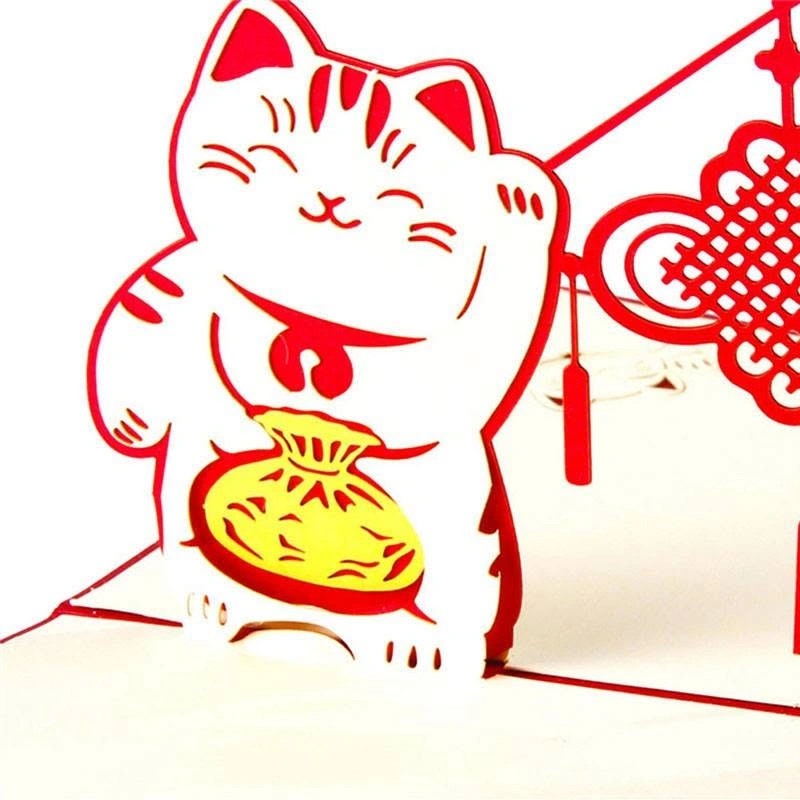 Lucky Cats Pop-up 3D Card - photo 3