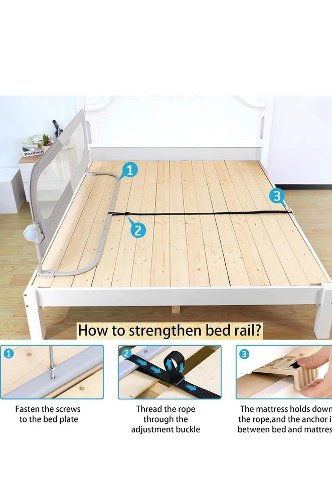 EAQ Foldable and Height Adjustable Toddler Bed Rail - photo 4