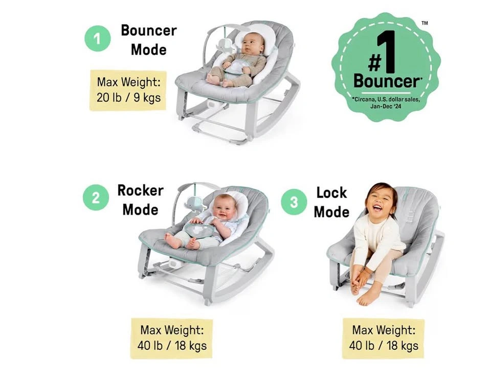Ingenuity Keep Cozy 3-in-1 Grow with Me Baby Bouncer - photo 5