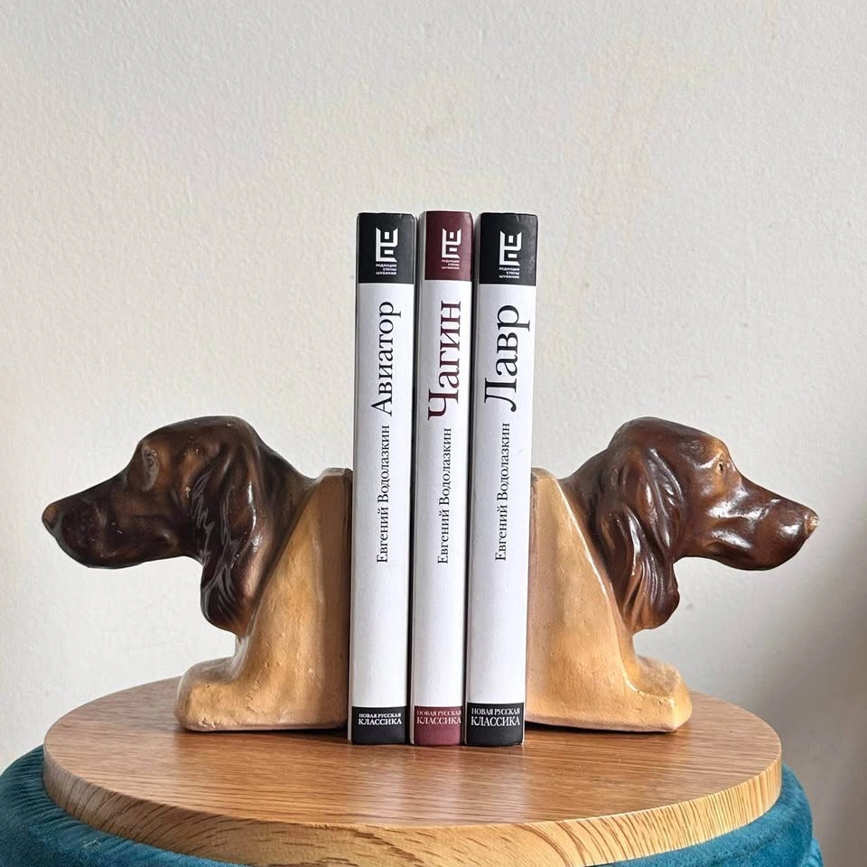 Vintage Hunting Dog Ceramic Bookends – Setter / Spaniel Pair - photo 2
