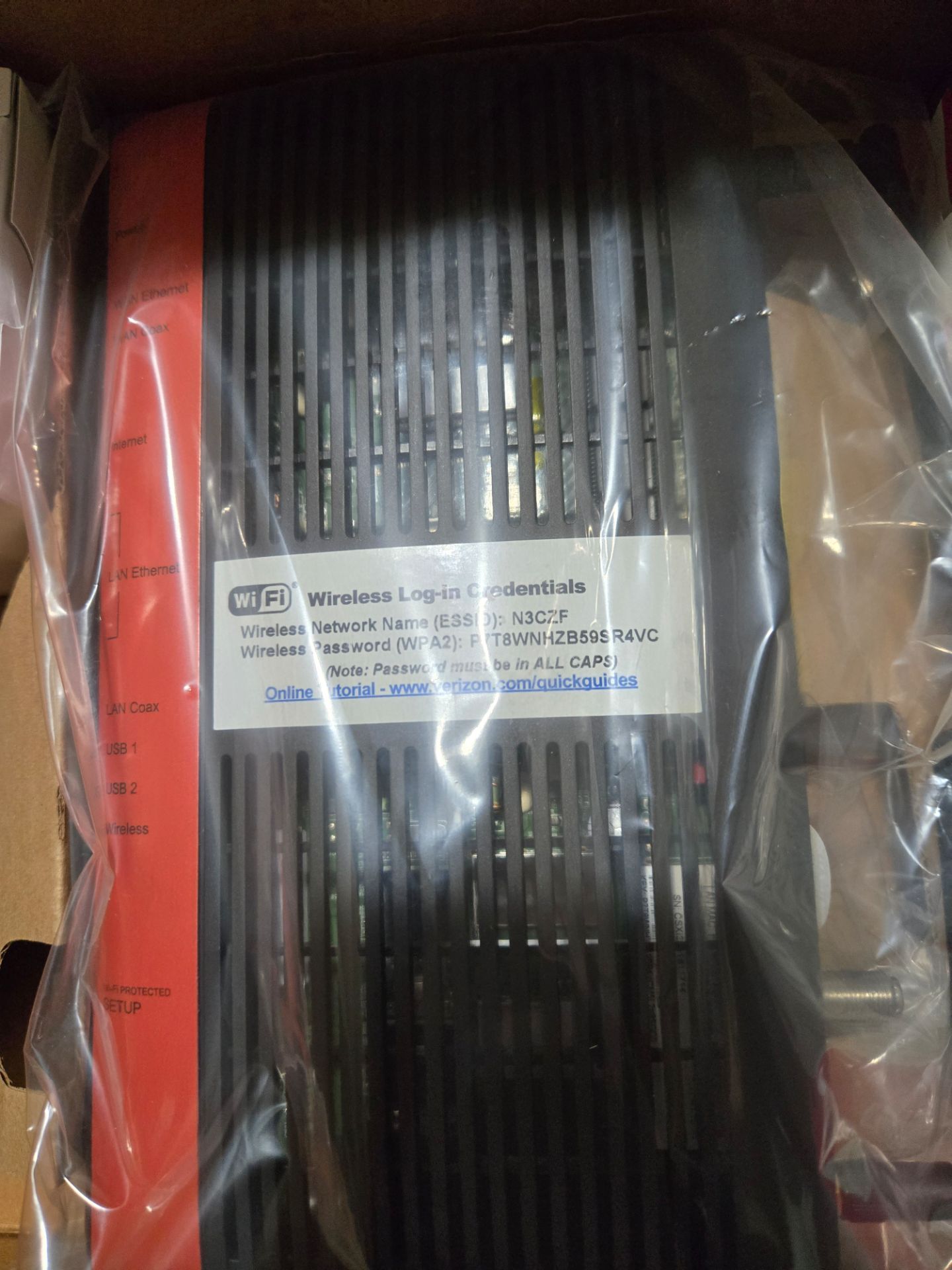 Brand new Verizon Fios modem and wireless router