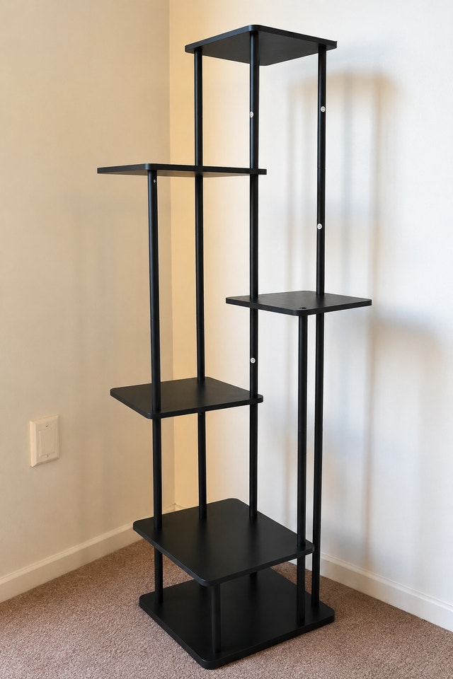 Furinno Turn-N-Tube 5-Tier Corner Display Rack / Plant Stand