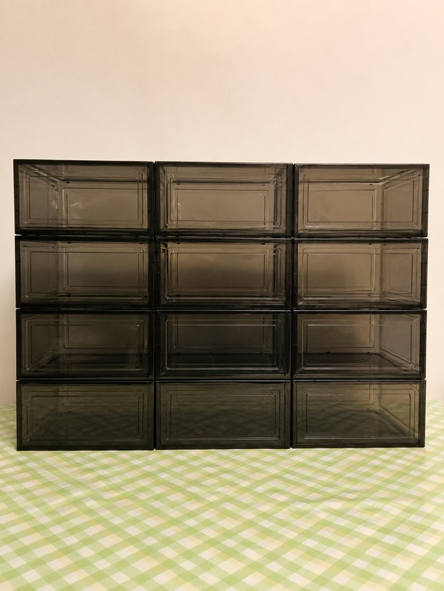 Large Clear Plastic Stackable Shoe Boxes Magnetic Doors - 12box - photo 2