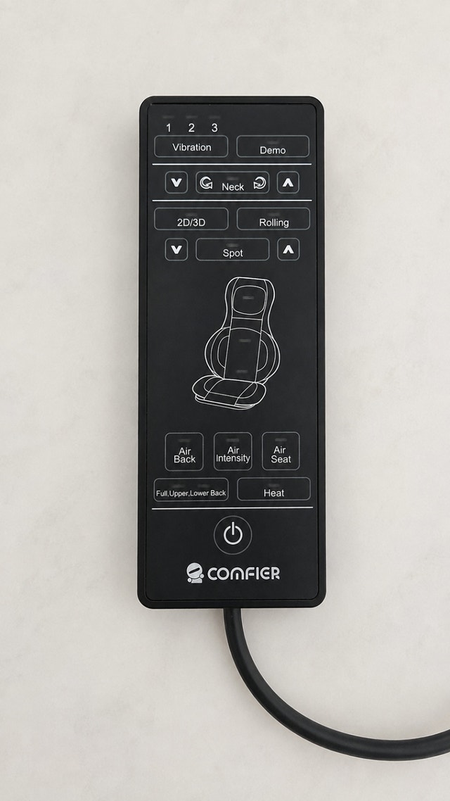 Comfier 3D Shiatsu Neck & Back Massager Chair Pad with Heat - photo 2
