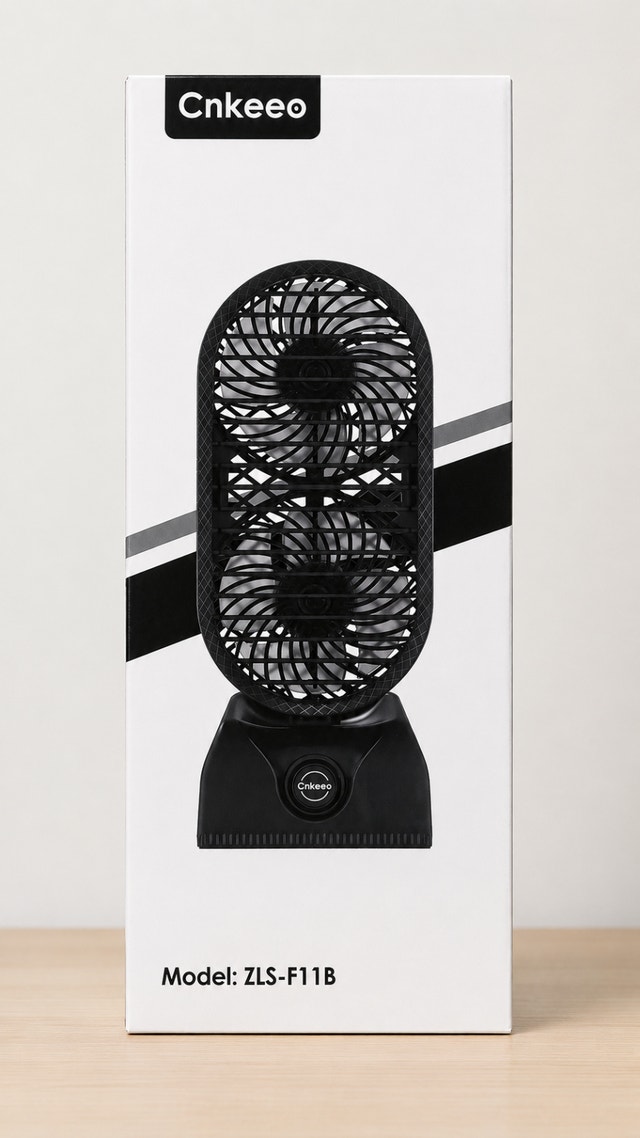 Cnkeeo Portable Rechargeable Dual-Blade Desk Tower Fan - photo 3