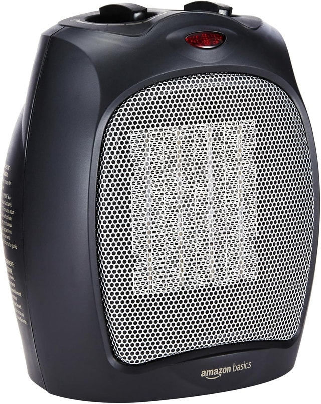 Amazon Basics 1500W Ceramic Personal Space Heater (Black)