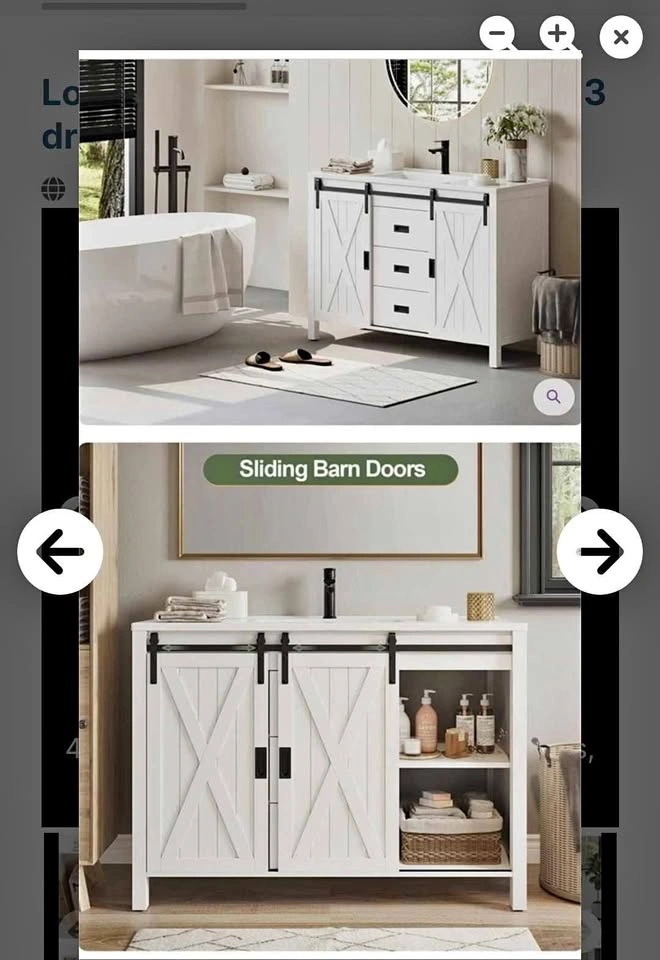 Brand new 48-inch vanity with 3 drawers and doors, white