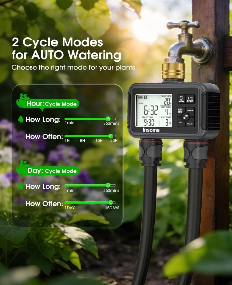Insoma 2-Zone Outdoor Water Hose Timer with Brass Inlet (New) - photo 2