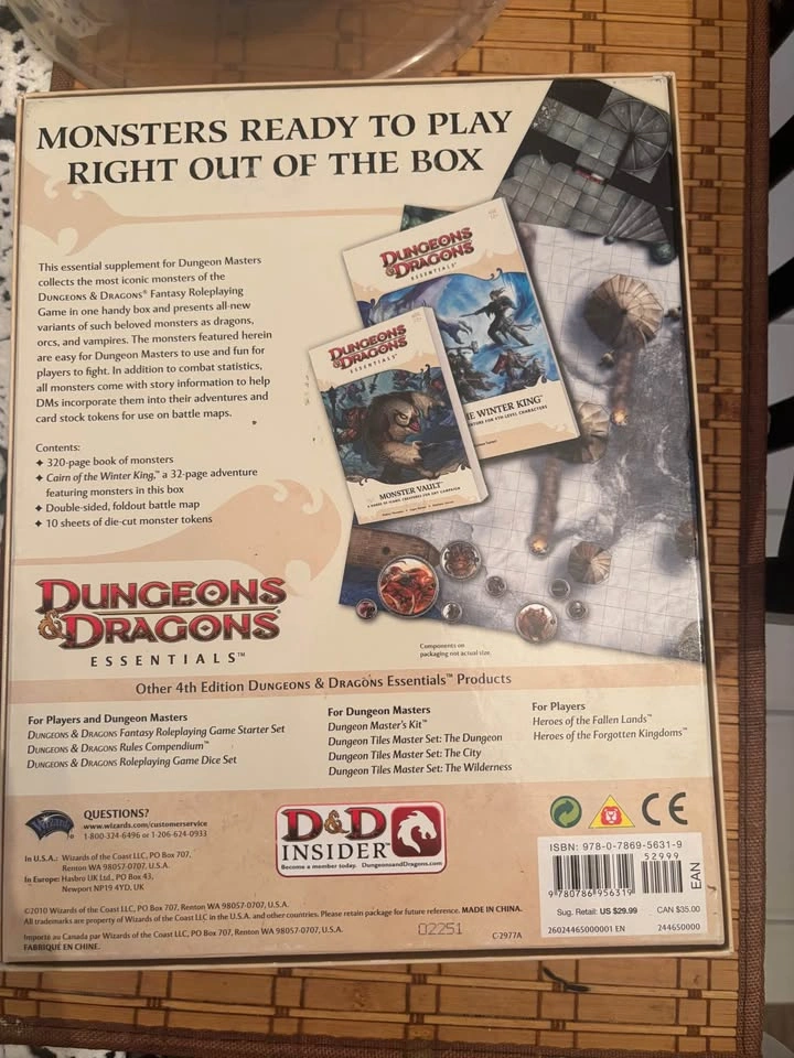 Dungeons & Dragons Essentials Monster Vault D&D *MISSING PIECES* - photo 2