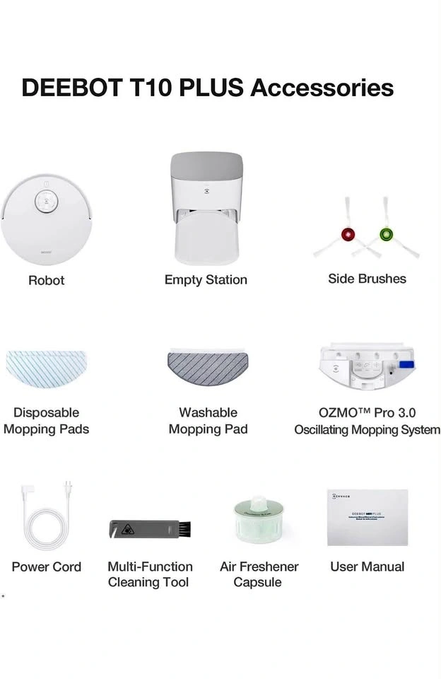 ECOVACS DEEBOT T10 Plus Robot Vacuum and Mop - Brand New
