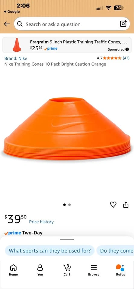 Nike Training Cones (10-Pack) — Agility & Drills - photo 2