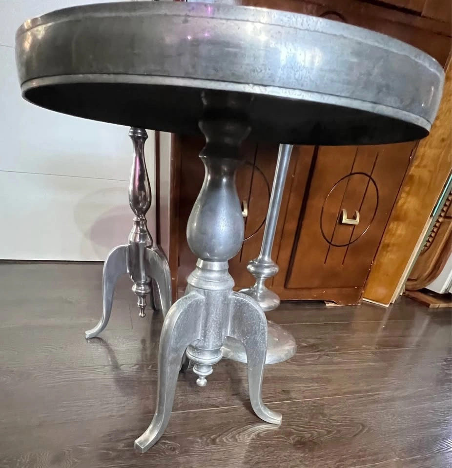 Industrial Steampunk Aluminum Table Trio - photo 3