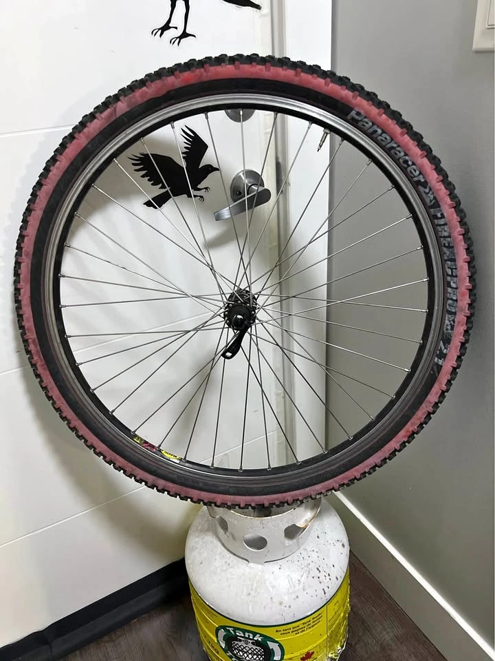 26" Retro MTB Front Wheel Setup - Mavic XM 317 + Panaracer Fire