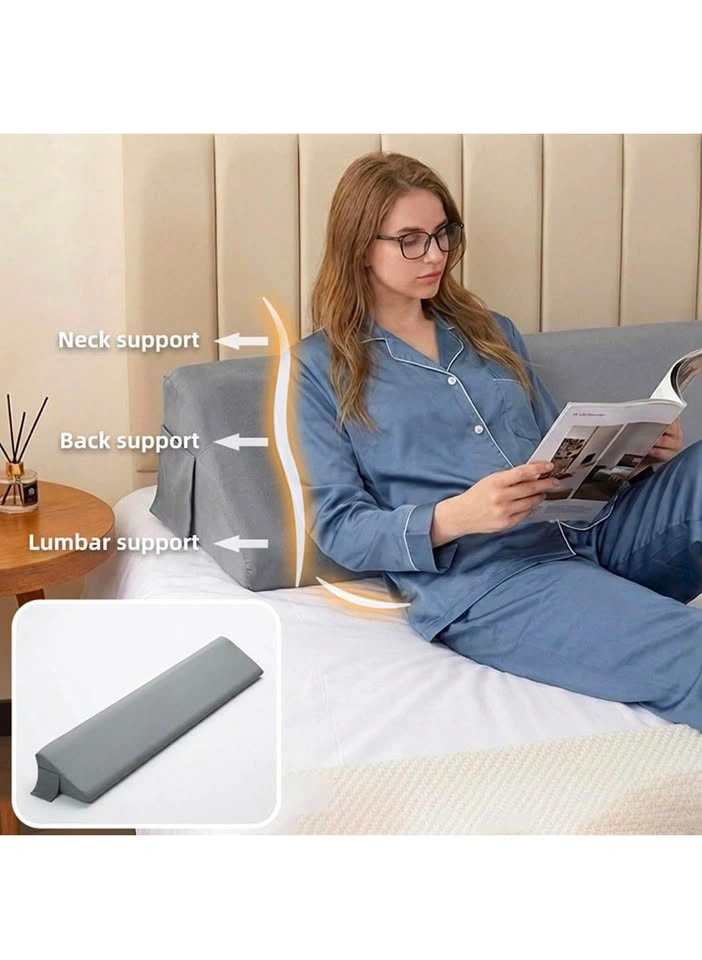 Grey Velvet Wedge Reading Pillow - photo 2