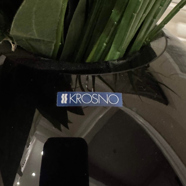 KROSNO Black Glass Bubble Ball Vase Bowl Like New - photo 2