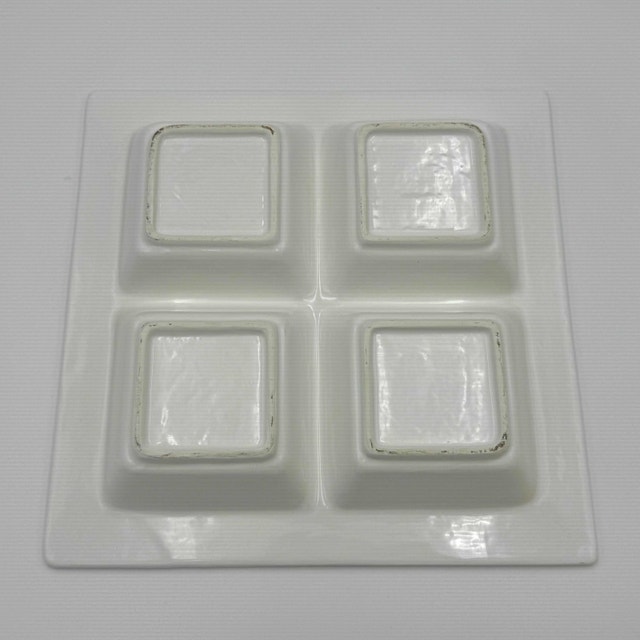 Ceramic serving platter plate with four compartments - photo 3