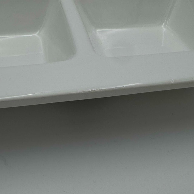 Ceramic serving platter plate with four compartments - photo 4
