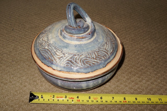 Handmade Pottery Bowl Lid Handmade 7”