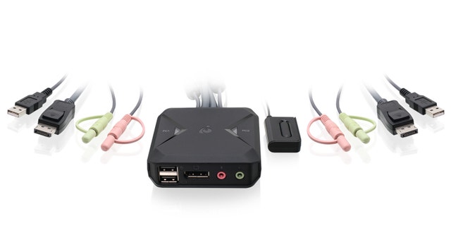 IOGear 2-Port USB DisplayPort Cable KVM Switch