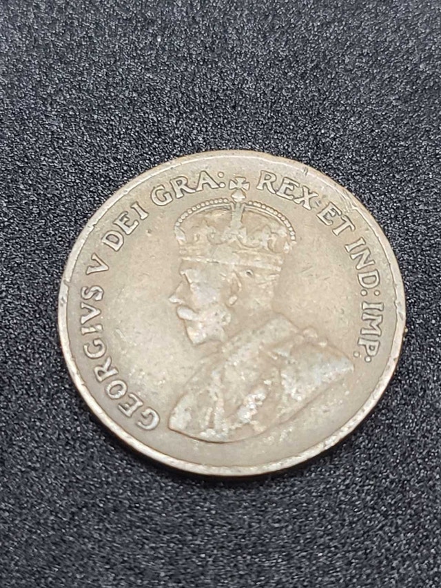 1927 Canadian One Cent Coin - photo 2