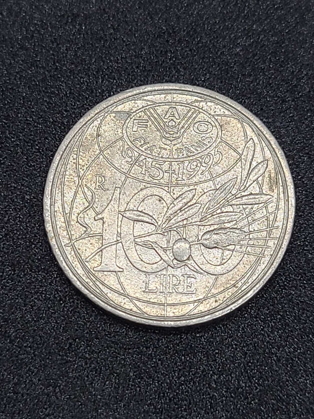 1995 Italian 100 Lire FAO Coin - photo 2