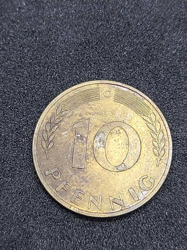 1966 West Germany 10 Pfennig Coin - photo 2
