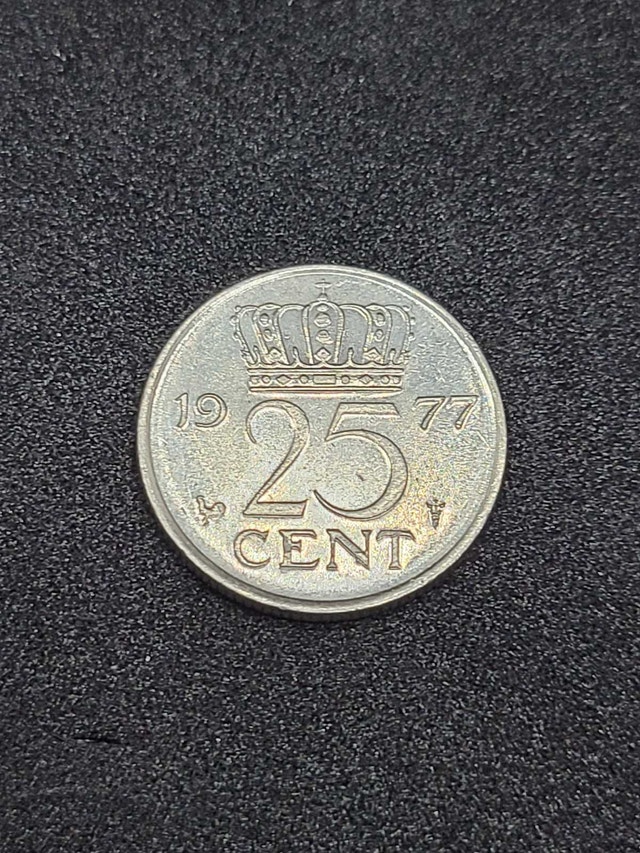 Netherlands 1977 25 Cent Coin