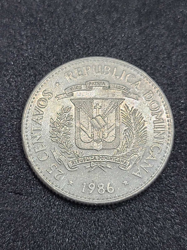 Republica Dominicana 1986 25 Centavos Coin
