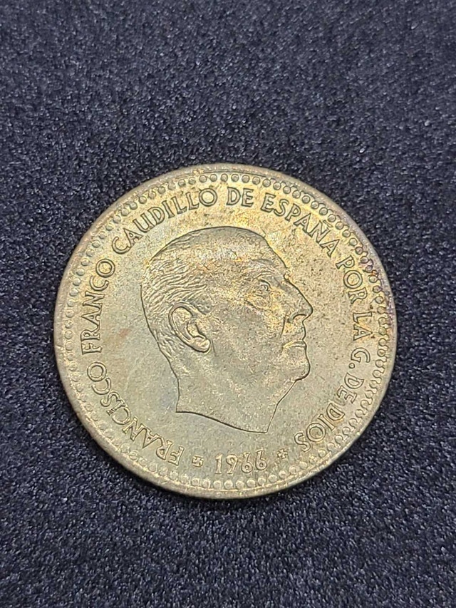 Spain 1966 Una Peseta Coin