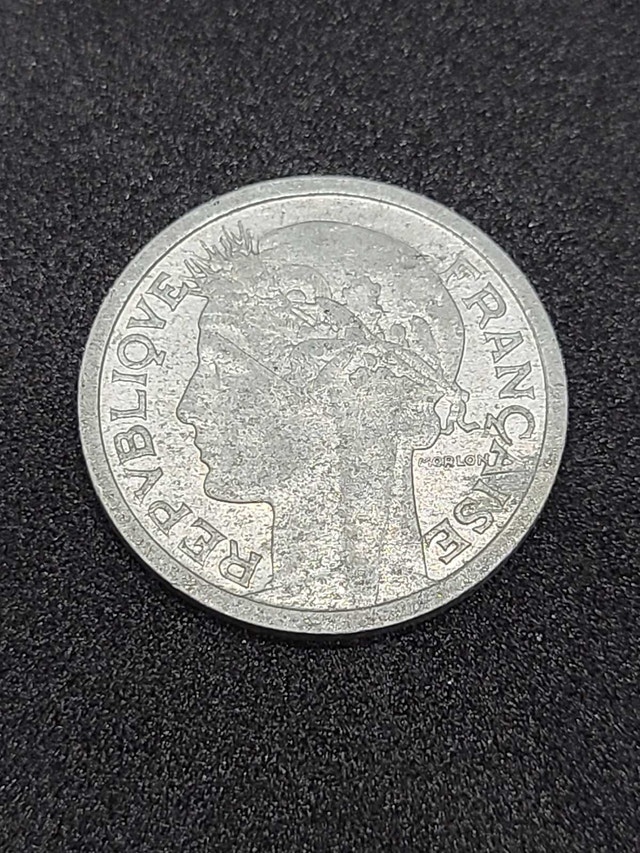 1945 French 1 Franc Coin - photo 2