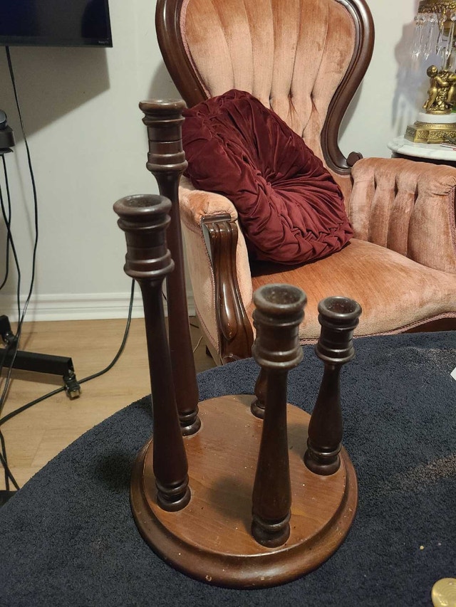 Wooden Multi-Candle Holder