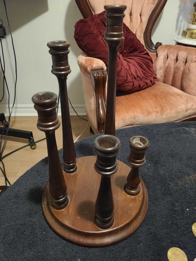 Wooden Multi-Candle Holder - photo 2