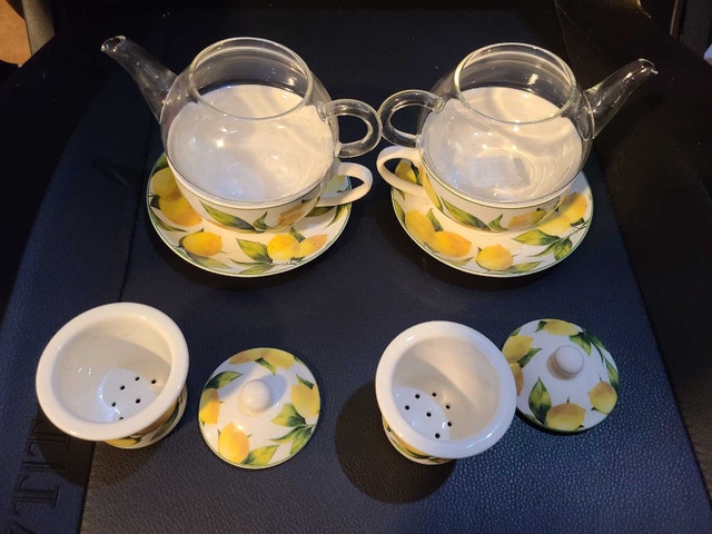 Lemon Pattern Tea Set for Two - photo 3