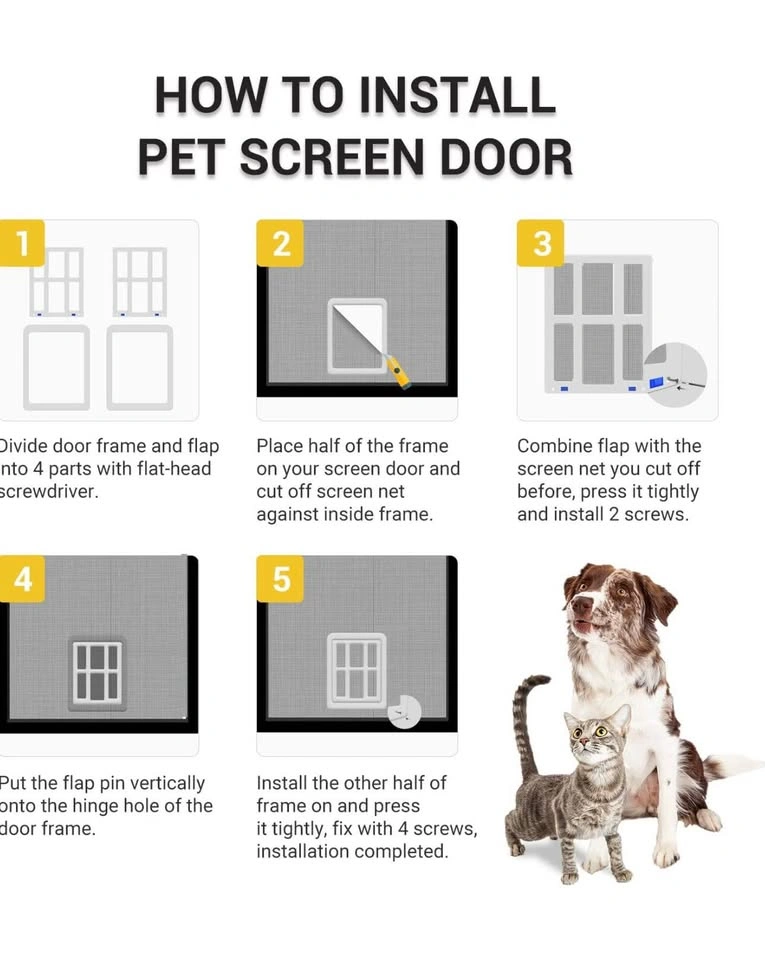 Morikey Pet Screen Door for Cats and Small Dogs - photo 3