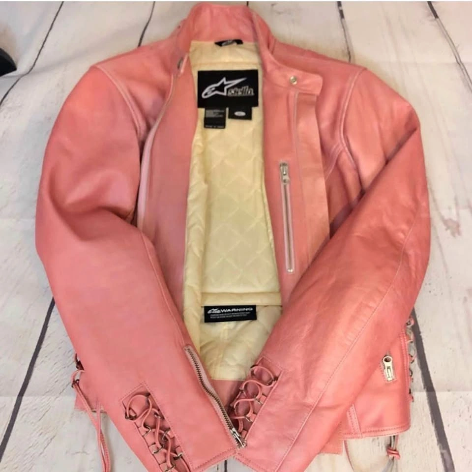 Alpinestars Stella Pink Leather Women’s Motorcycle Jacket - XL