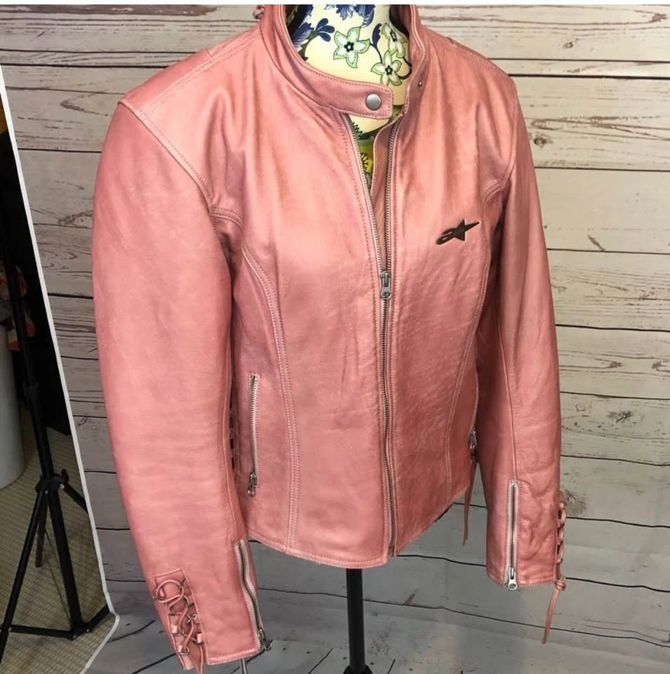Alpinestars Stella Pink Leather Women’s Motorcycle Jacket - XL - photo 3