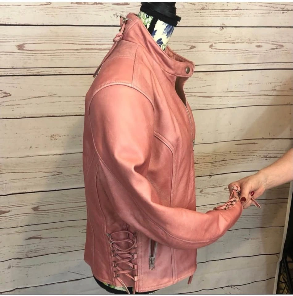 Alpinestars Stella Pink Leather Women’s Motorcycle Jacket - XL - photo 4