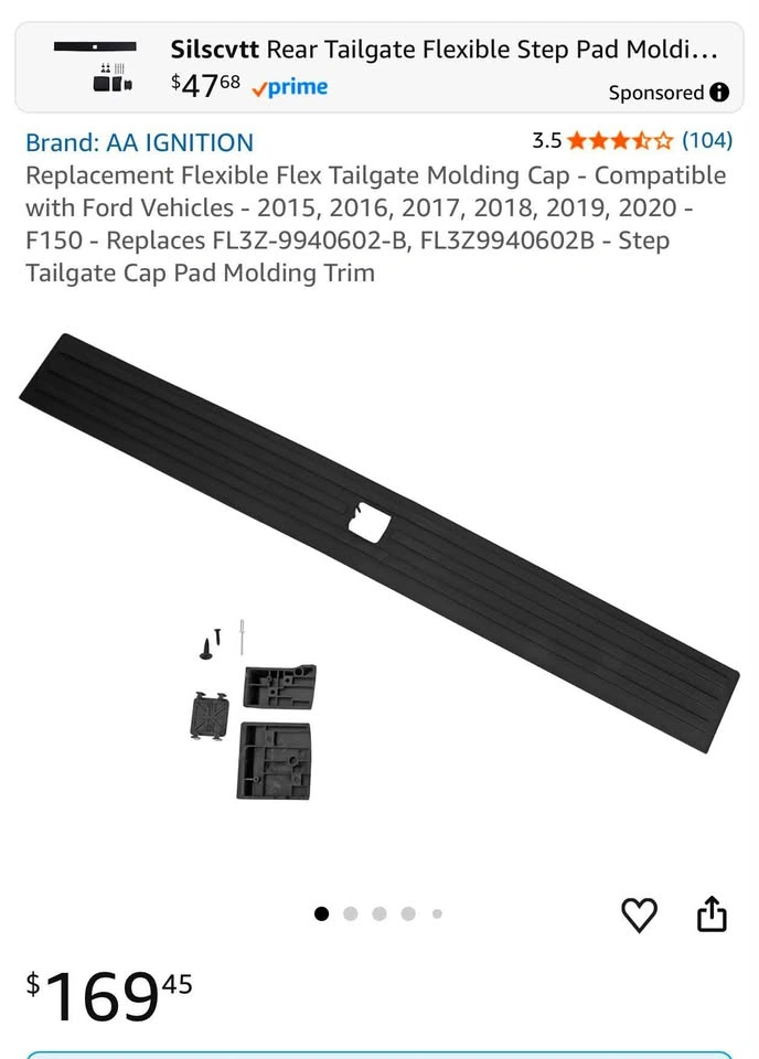 Ford F-150 Tailgate Step Pad Molding Cap - photo 2