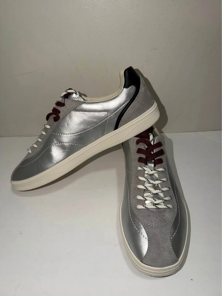 New Zara Men Silver Metallic Shoes Size 12 US - photo 4