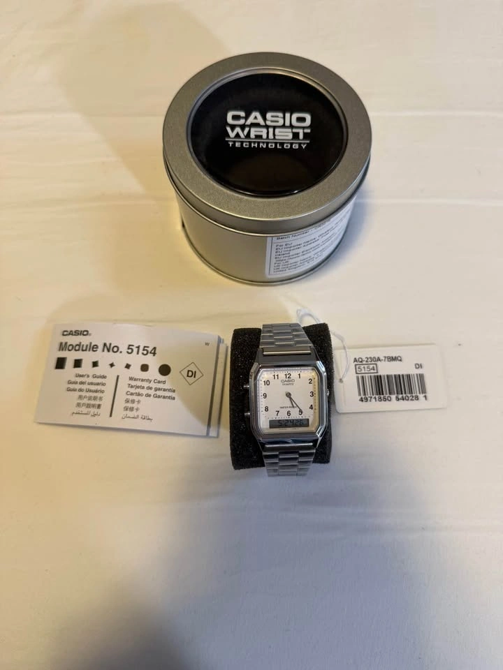 Casio Vintage AQ230 watch (white, number dial) - photo 2