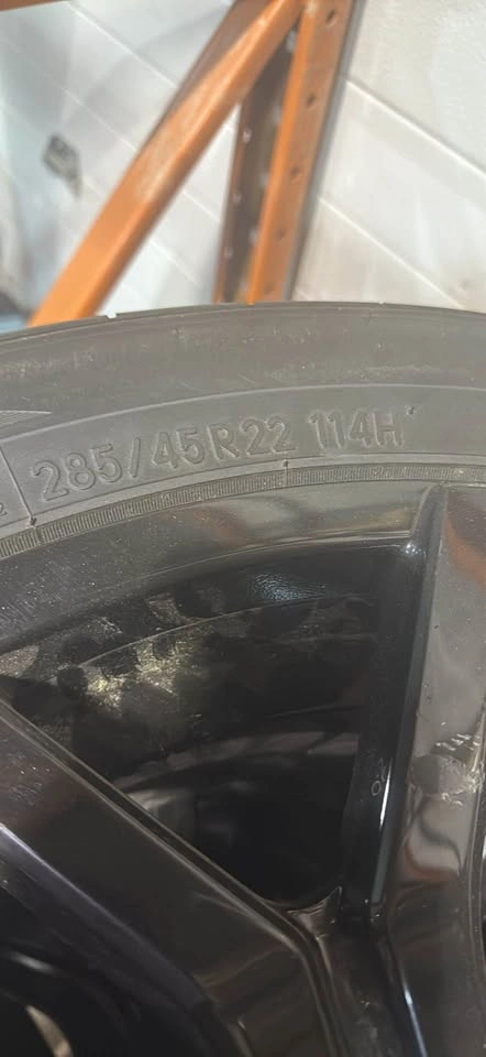 22” Black Rims w/ 285/45R22 Tires – Set of 4 – Multi-Fit - photo 2