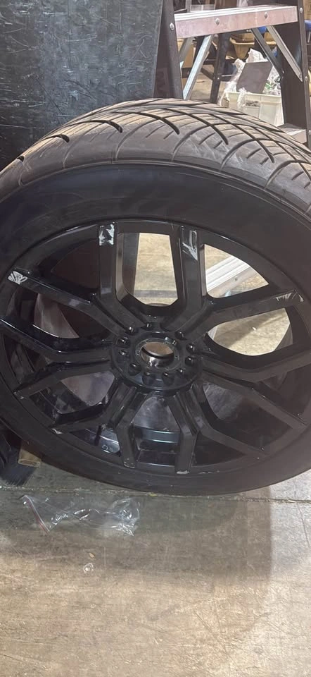 22” Black Rims w/ 285/45R22 Tires – Set of 4 – Multi-Fit - photo 5