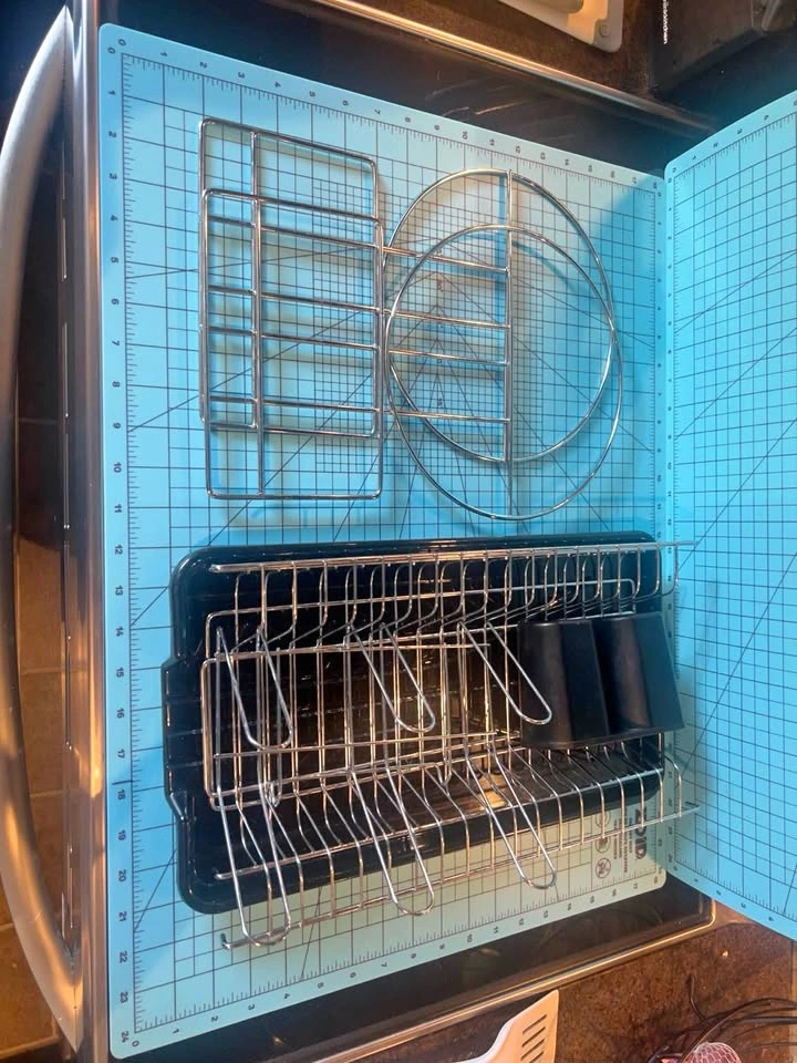 Large 2-Tier Chrome Dish Drying Rack – $30