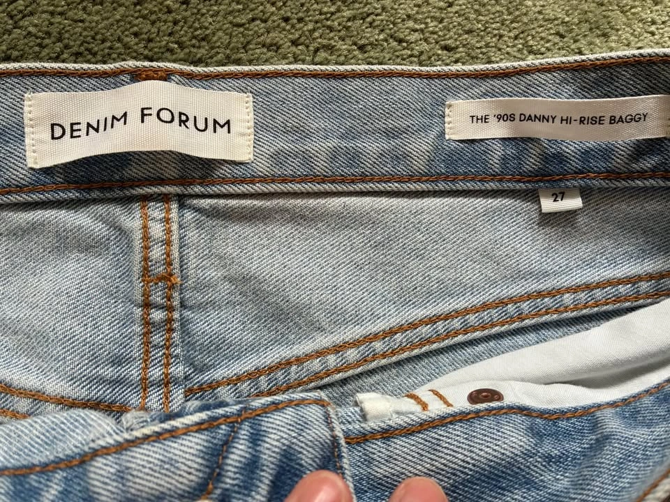 Denim Forum '90s Danny Hi-Rise Baggy Jeans Size 27 - photo 2