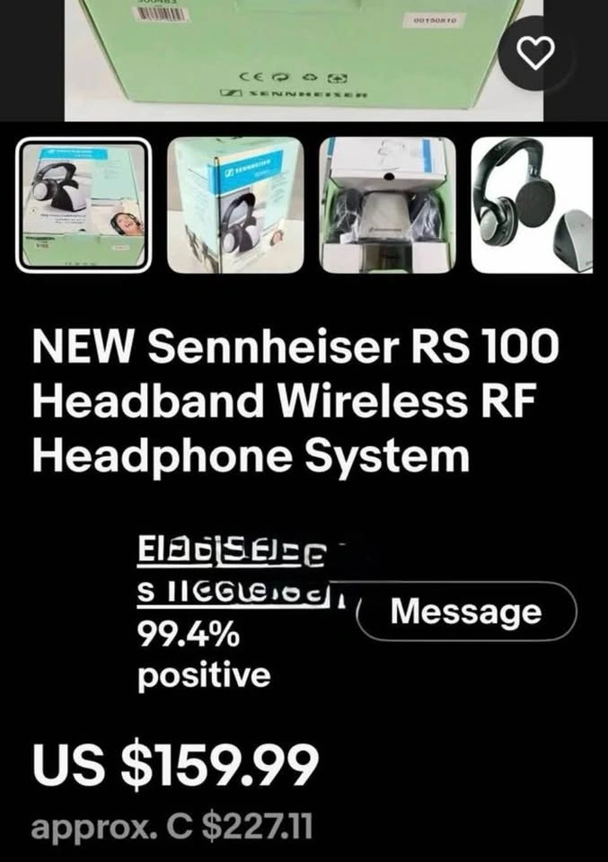 Sennheiser RS 110 Wireless Over-Ear Headphone System - photo 2