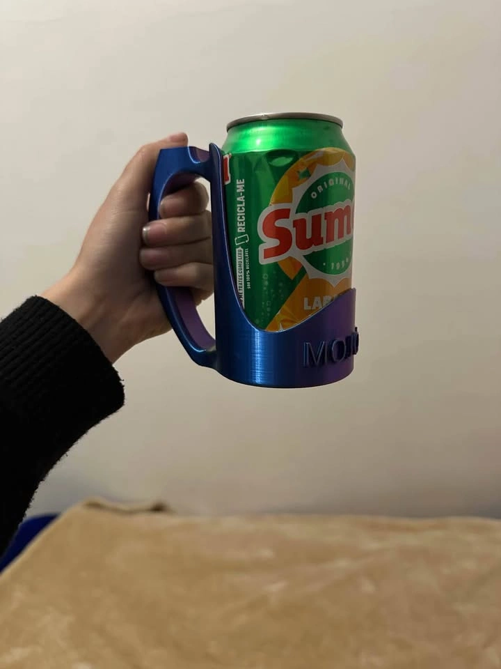 3D Printed Can Holder with Handle for Standard Soda Cans - photo 4