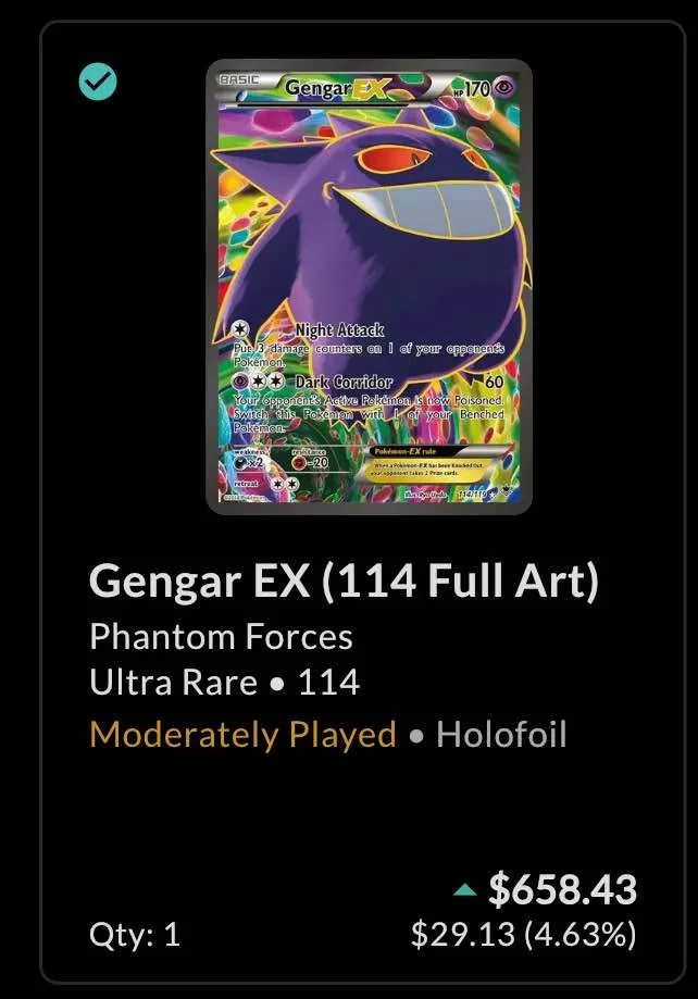 Gengar EX 114/119 (2014) | Pokémon Cards - Full Art MP image indicator(10)