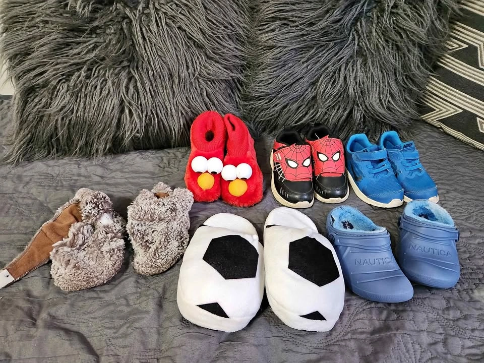 Kids Shoe & Slipper Lot - Nike, Spiderman, Elmo, Nautica