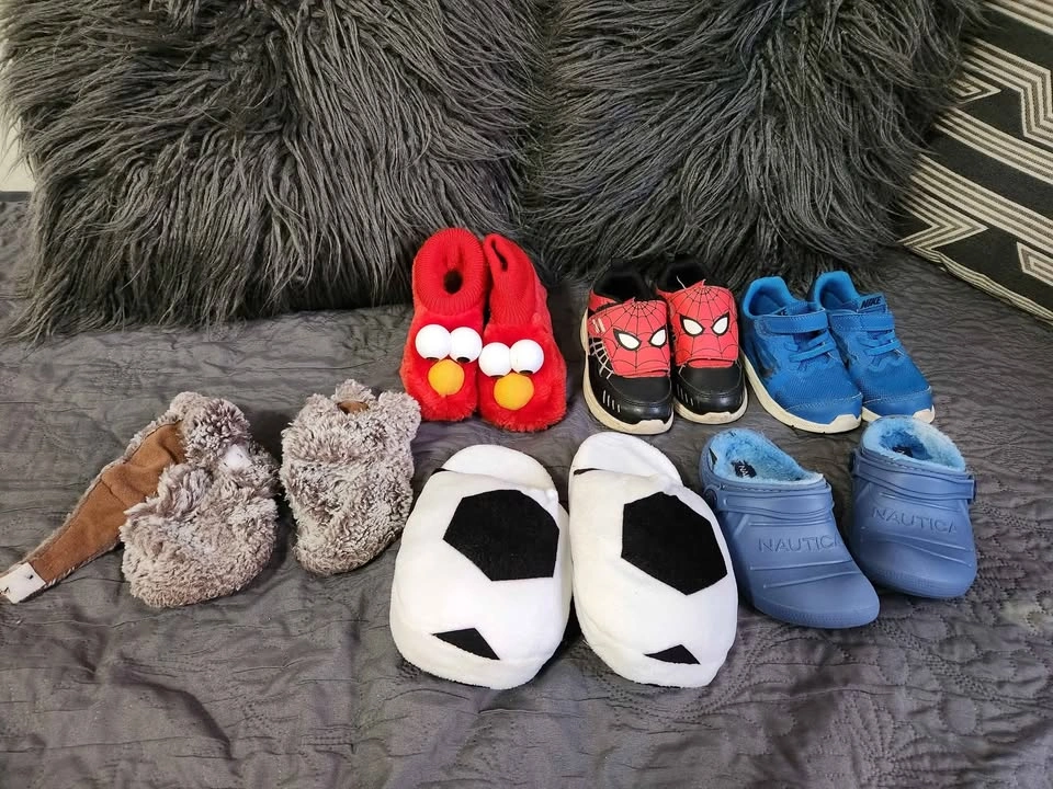 Kids Shoe & Slipper Lot - Nike, Spiderman, Elmo, Nautica - photo 2