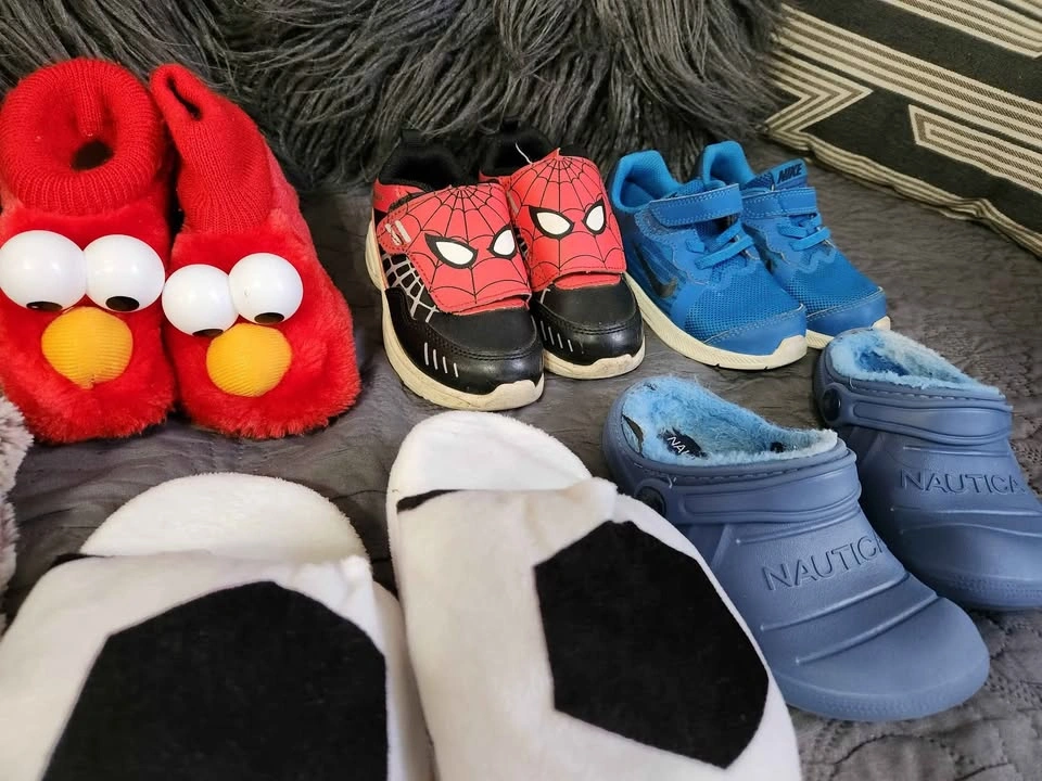 Kids Shoe & Slipper Lot - Nike, Spiderman, Elmo, Nautica - photo 3